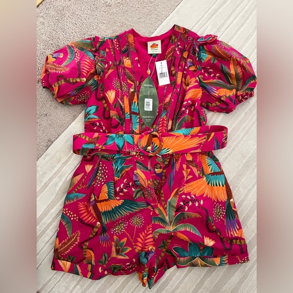 Farm Rio Belted Romper - Picture 2 of 4